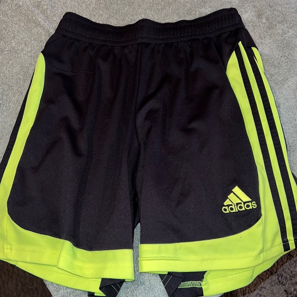 Neon Adidas soccer shorts